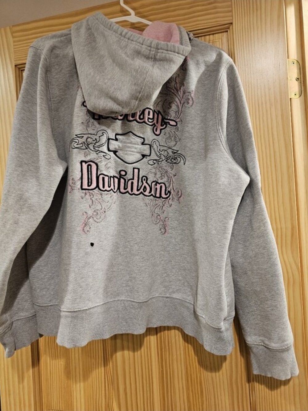 Harley-Davidson Girls' Gray & Pink HD Motorcycles Zip Hoodie Size 2W - Picture 11 of 12